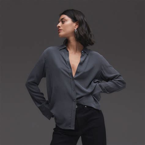 Gray silk shirt 